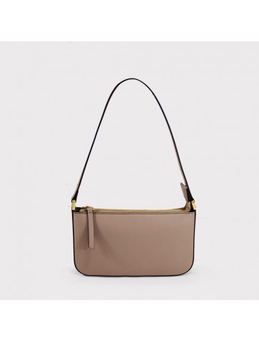Leather shoulder clutch